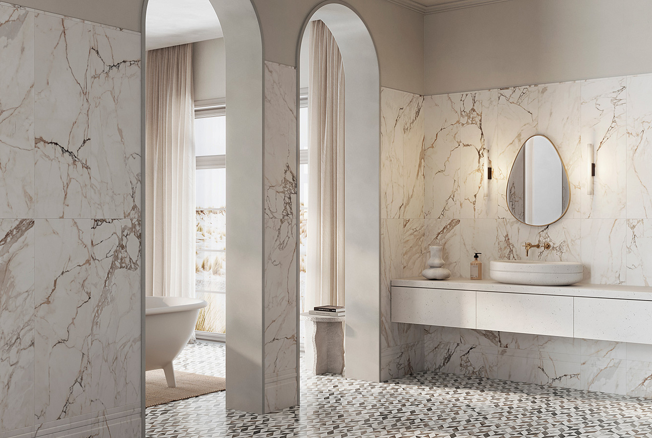 REVESTA / LUCE ORO На полу CAVA DECORO DOMUM SATIN