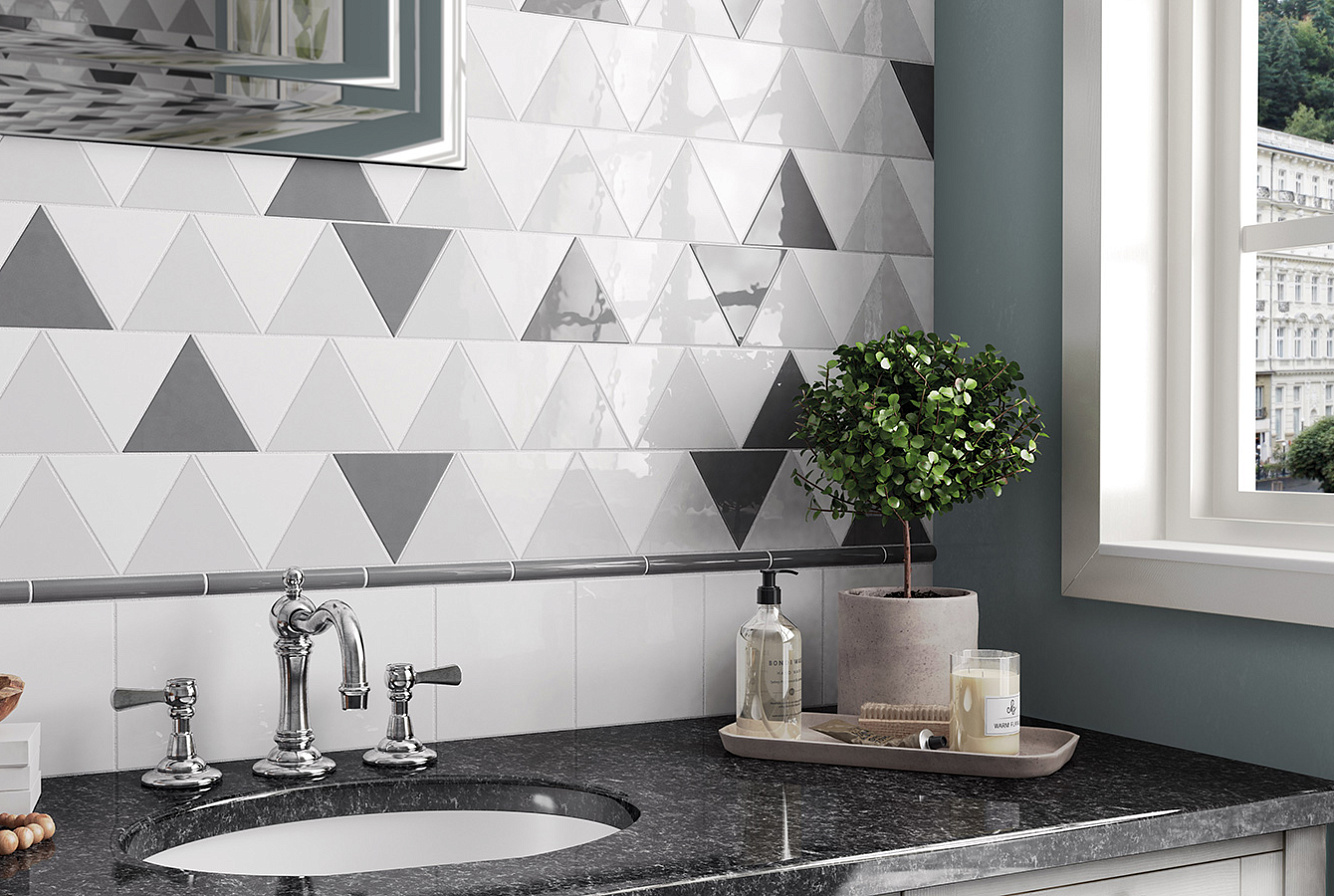 SCALE TRIANGOLO WHITE / LIGHT GREY / DARK GREY
